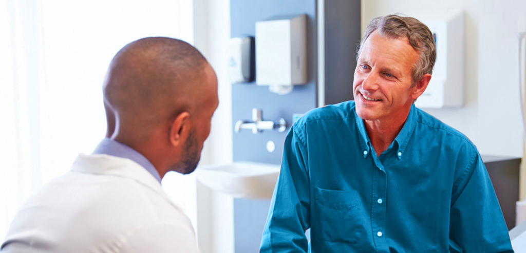 Doctor talking to patient